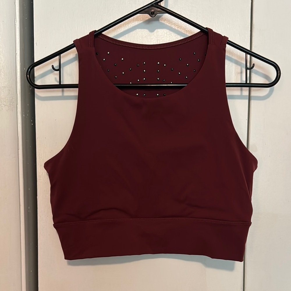 Women's Burgundy Sports Bra